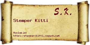 Stemper Kitti névjegykártya